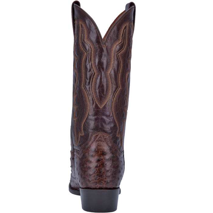 Dan Post Mens Pershing Cowboy Boots Ostrich Skin Brass