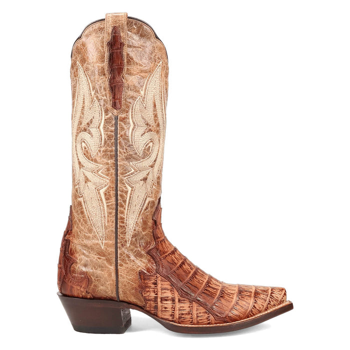 Dan Post Womens Berkeley Sand Caiman Cowboy Boots