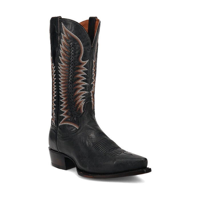 Dan Post Mens Rip Charcoal Leather Cowboy Boots