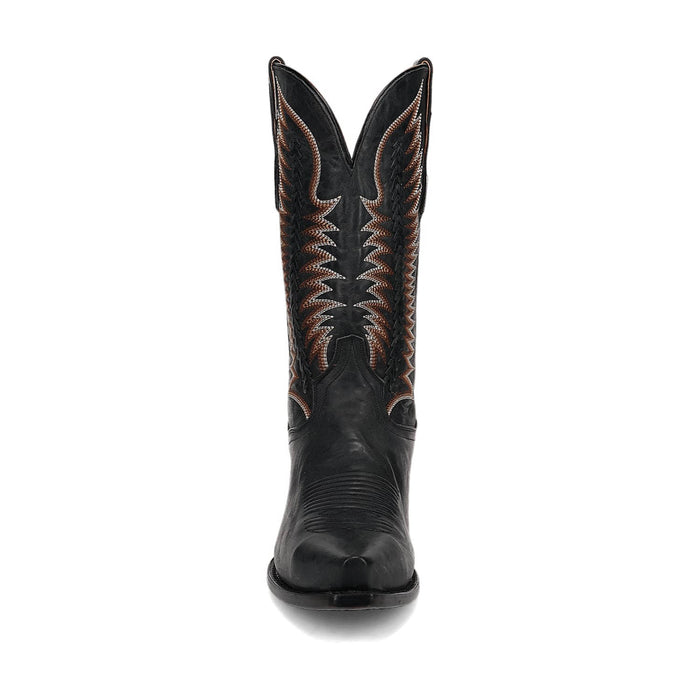 Dan Post Mens Rip Charcoal Leather Cowboy Boots