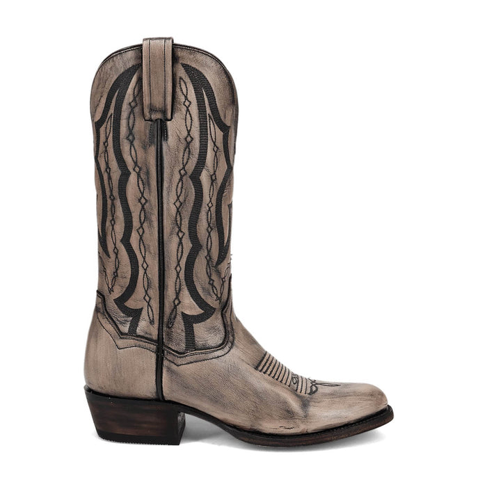 Dan Post Mens West Grey Leather Cowboy Boots