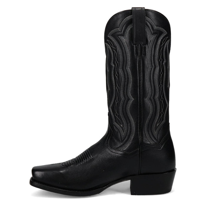 Dan Post Mens Wade Black Leather Cowboy Boots