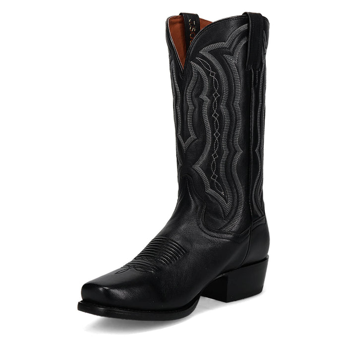 Dan Post Mens Wade Black Leather Cowboy Boots