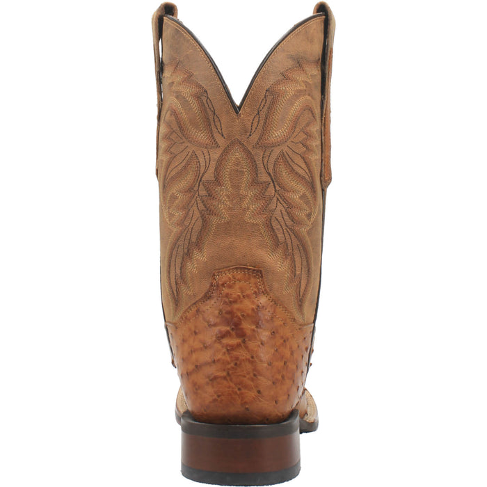 Dan Post Mens Alamosa Cowboy Boots Ostrich Saddle Tan/Brown