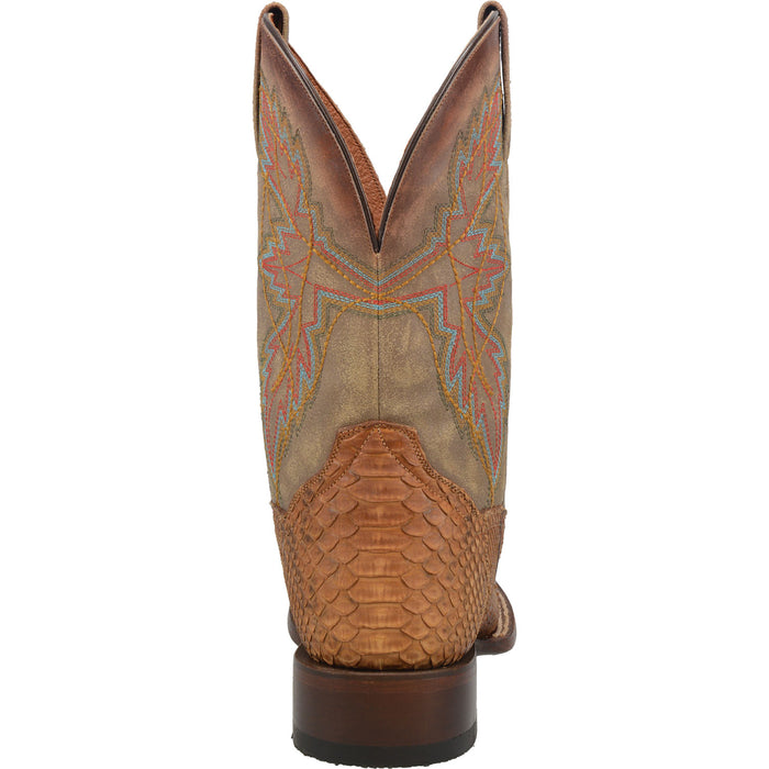 Dan Post Mens Tan Dry Gulch 11in Cowboy Boots Snake