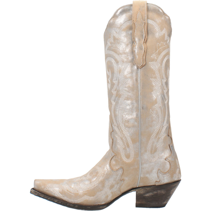 Dan Post Womens Frost Bite Cowboy Boots Leather Silver