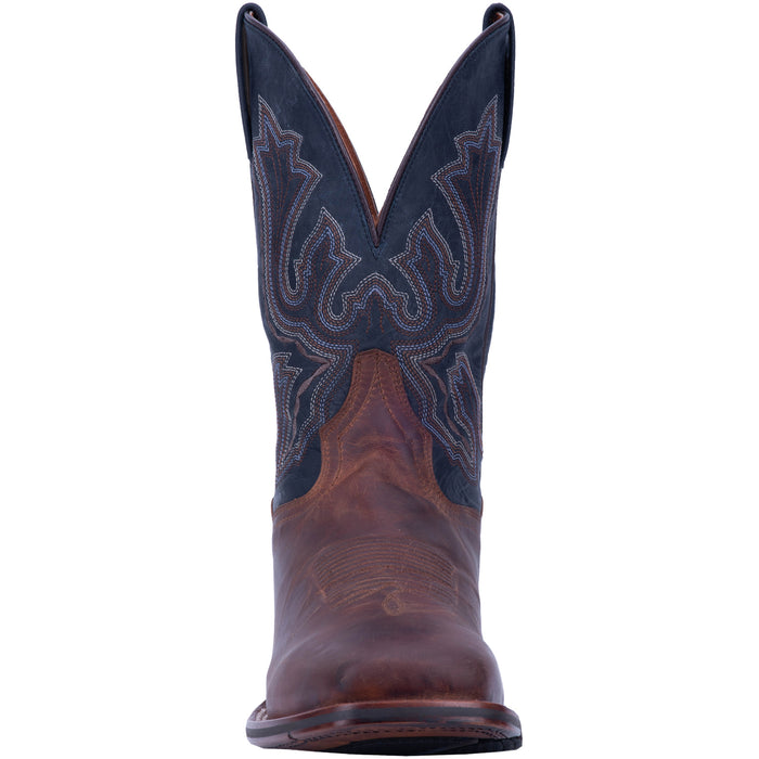 Dan Post Mens Dark Brown Cowboy Boots Leather Square Toe