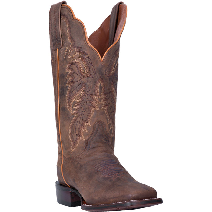 Dan Post Womens Tan Cowboy Boots Leather Square Toe