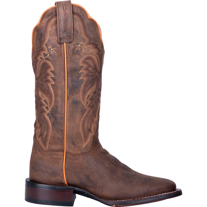 Dan Post Womens Tan Cowboy Boots Leather Square Toe