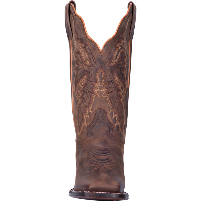 Dan Post Womens Tan Cowboy Boots Leather Square Toe