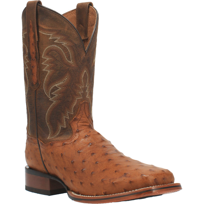 Dan Post Mens Alamosa Cowboy Boots Ostrich Bay Apache