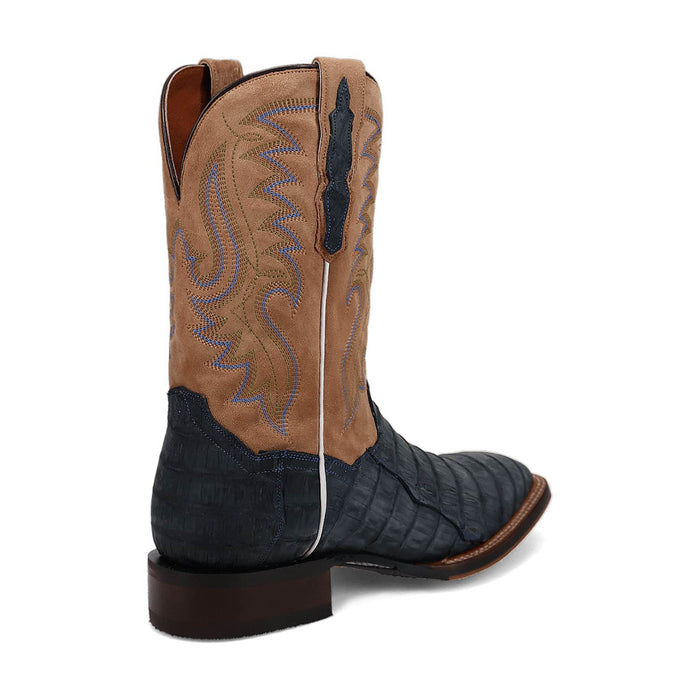 Dan Post Mens Leon Denim/Tan Caiman Cowboy Boots