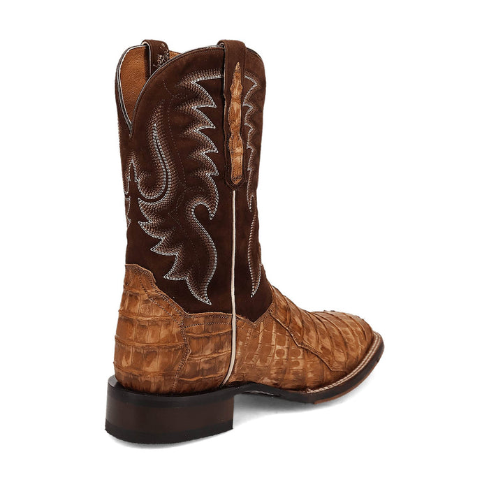 Dan Post Mens Leon Brass/Brown Caiman Cowboy Boots