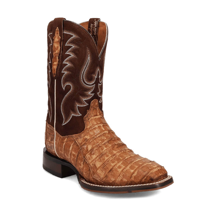 Dan Post Mens Leon Brass/Brown Caiman Cowboy Boots