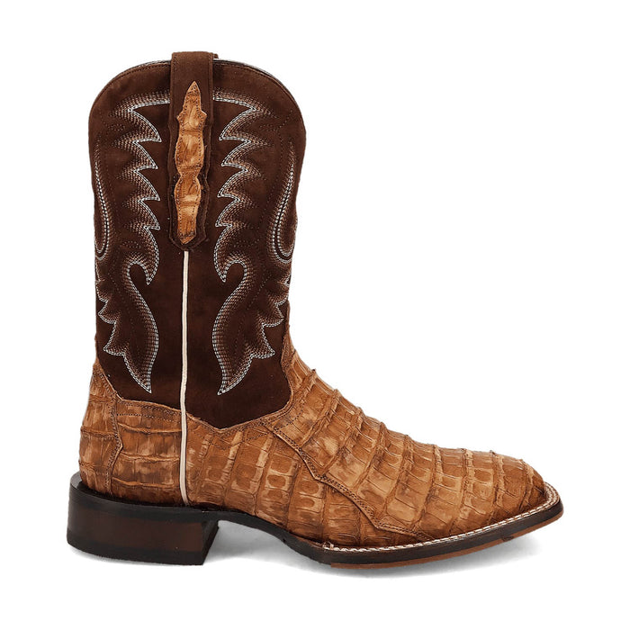 Dan Post Mens Leon Brass/Brown Caiman Cowboy Boots