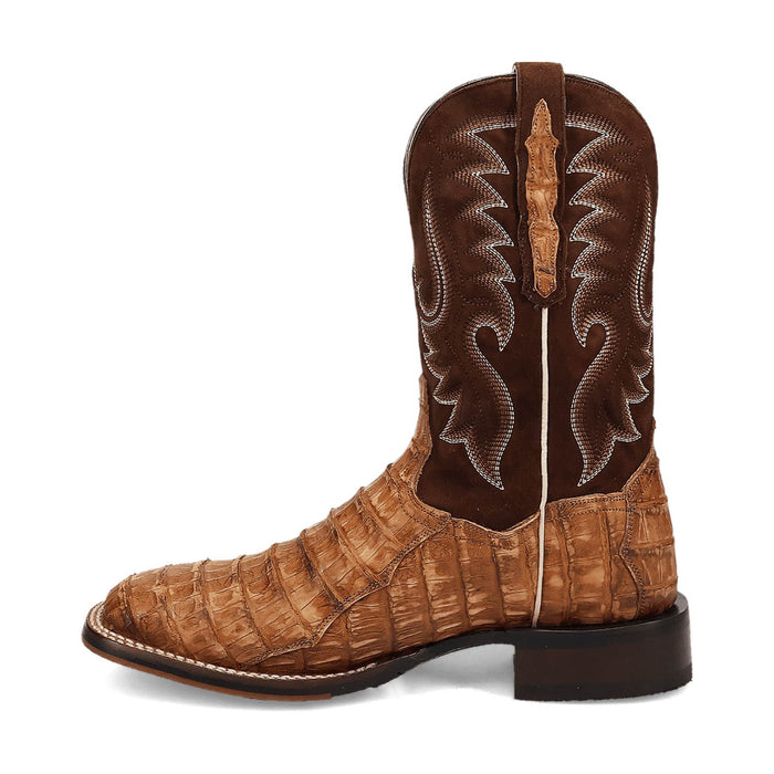 Dan Post Mens Leon Brass/Brown Caiman Cowboy Boots