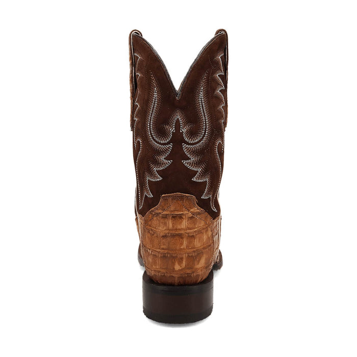 Dan Post Mens Leon Brass/Brown Caiman Cowboy Boots