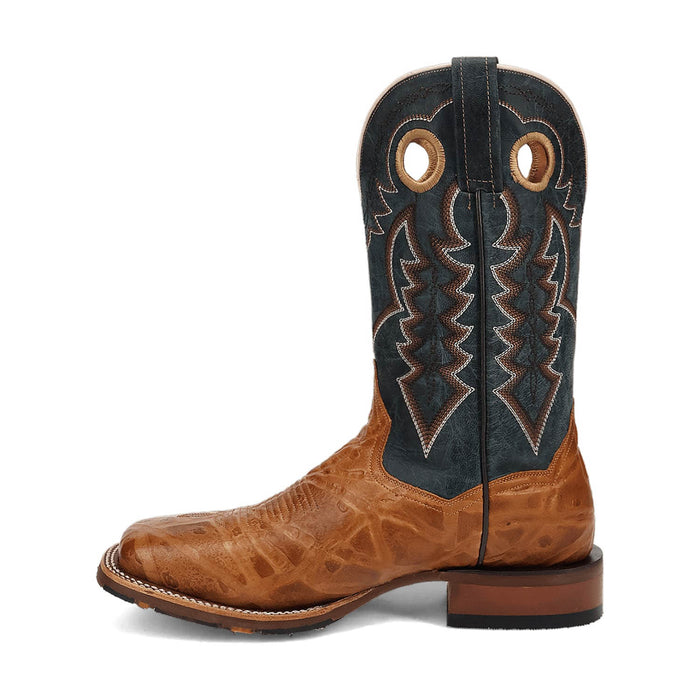 Dan Post Mens Craven Tan/Blue Leather Cowboy Boots