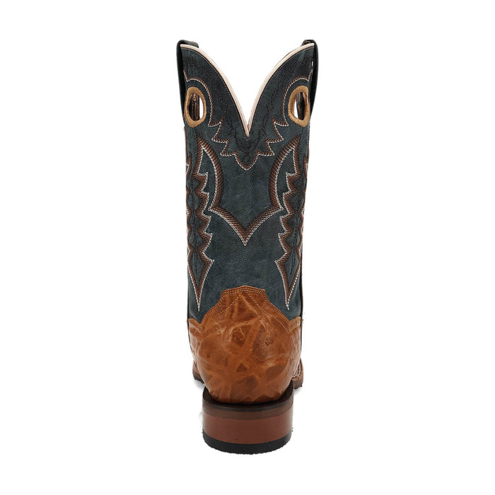 Dan Post Mens Craven Tan/Blue Leather Cowboy Boots