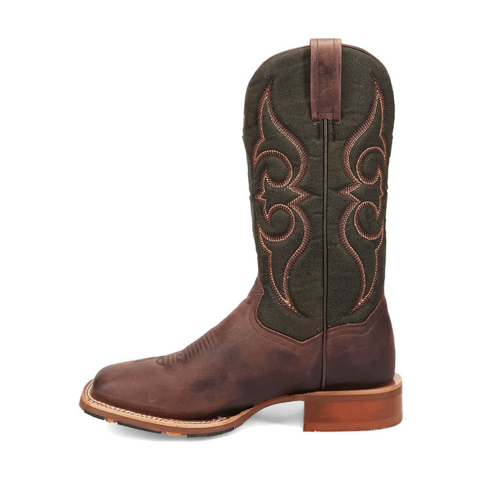 Dan Post Mens Jenks Brown/Green Leather Cowboy Boots