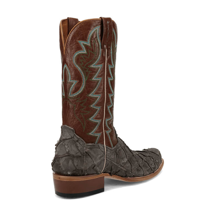 Dan Post Mens Riggs Grey/Brown Leather Cowboy Boots