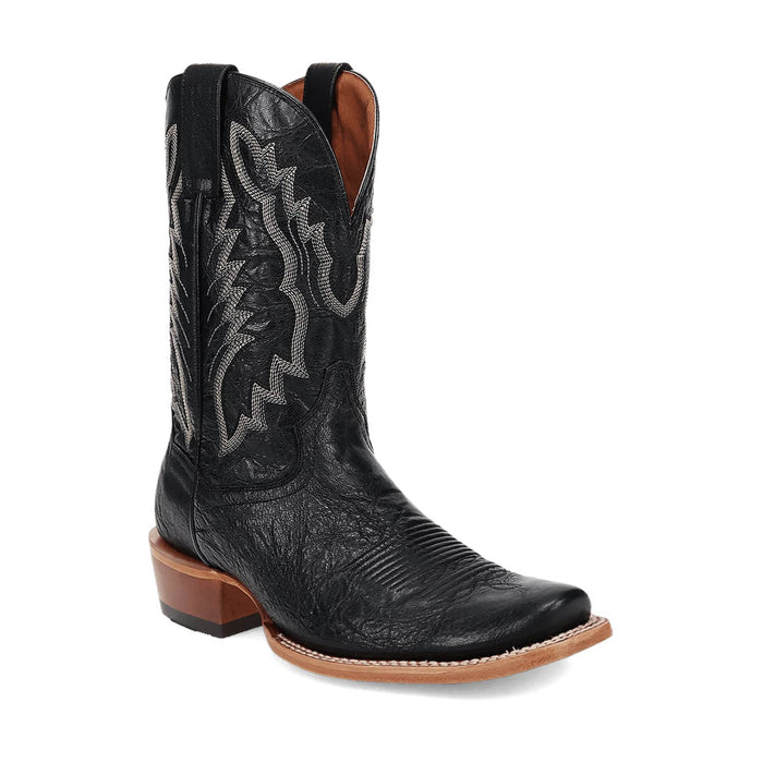 Dan Post Mens Boerne Black Leather Cowboy Boots