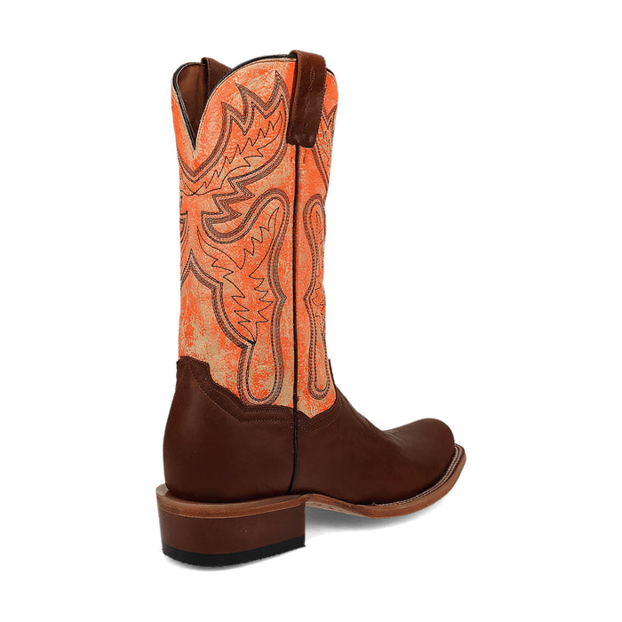 Dan Post Mens Marchi Rust/Orange Leather Cowboy Boots