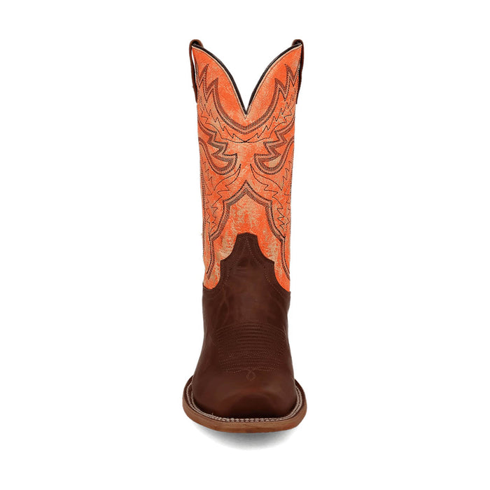 Dan Post Mens Marchi Rust/Orange Leather Cowboy Boots