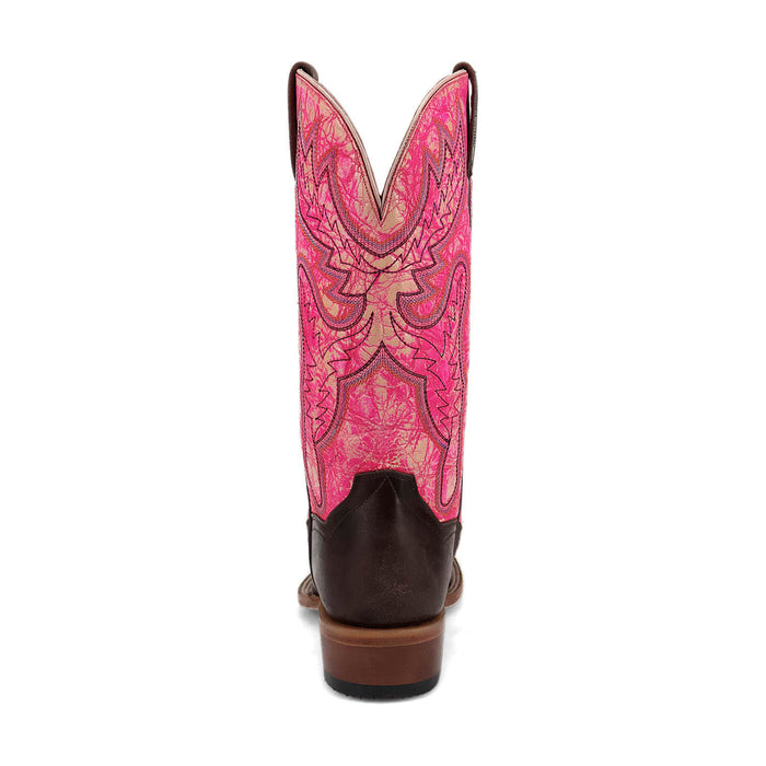 Dan Post Mens Marchi Chocolate/Pink Leather Cowboy Boots