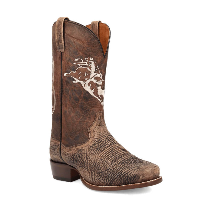 Dan Post Mens The Dirt Show Brown Bison Leather Cowboy Boots