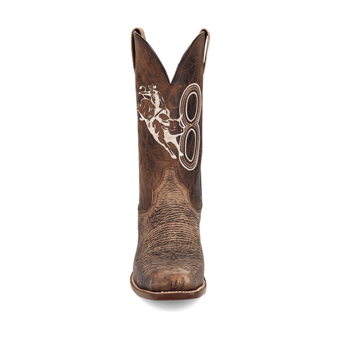 Dan Post Mens The Dirt Show Brown Bison Leather Cowboy Boots