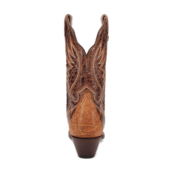 Dan Post Womens Celine Tan/Brown Lizard Cowboy Boots