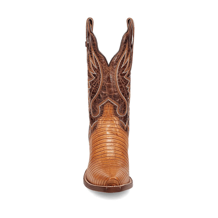 Dan Post Womens Celine Tan/Brown Lizard Cowboy Boots