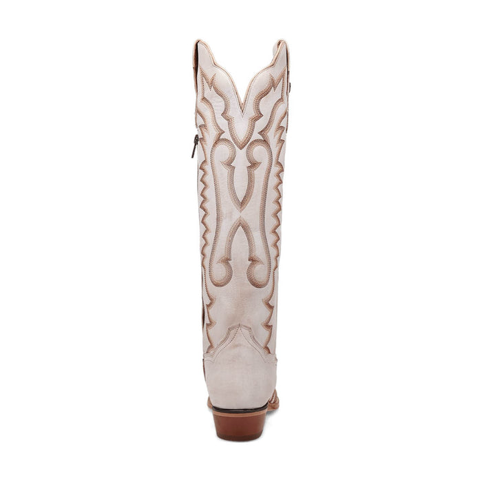 Dan Post Womens Josie White Leather Cowboy Boots