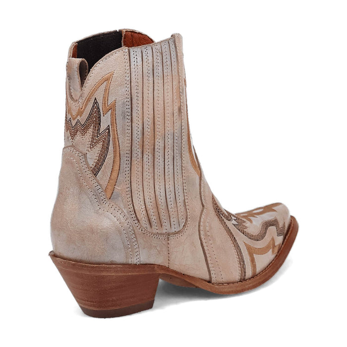 Dan Post Womens Bristolie Bone Leather Ankle Boots