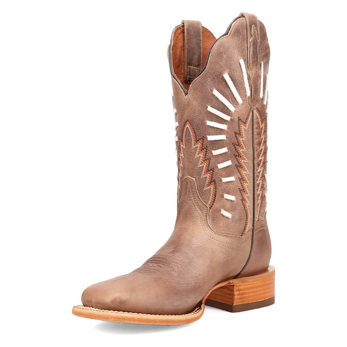 Dan Post Womens Lacey Tan Leather Cowboy Boots