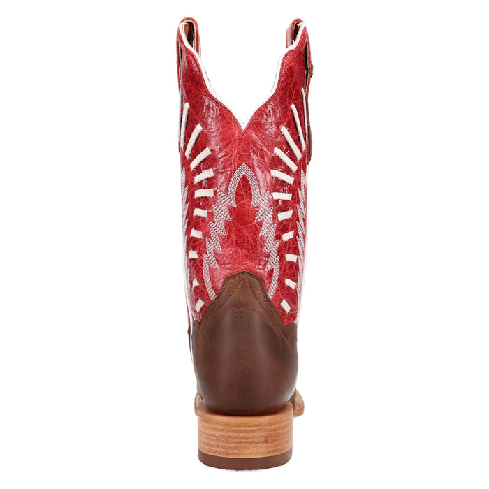 Dan Post Womens Lacey Brown/Red Leather Cowboy Boots