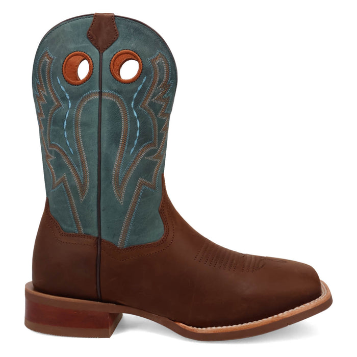 Dan Post Mens Leighton Brown/Blue Leather Cowboy Boots