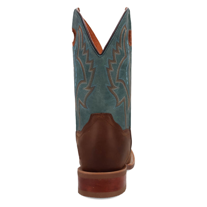 Dan Post Mens Leighton Brown/Blue Leather Cowboy Boots