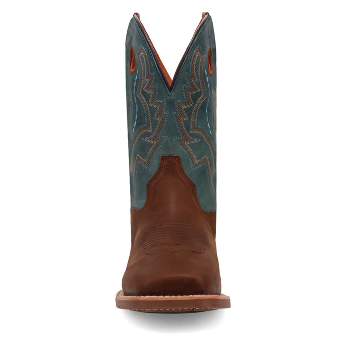 Dan Post Mens Leighton Brown/Blue Leather Cowboy Boots