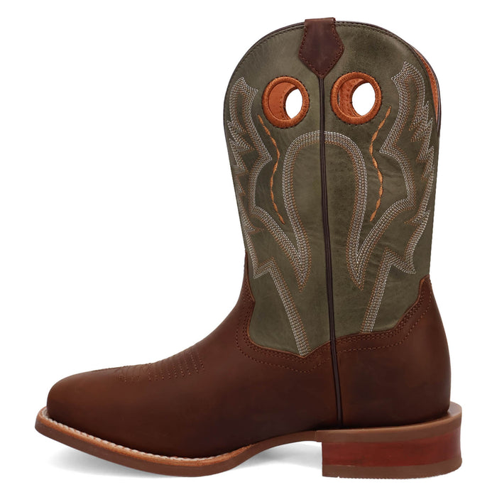 Dan Post Mens Leighton Brown/Sage Leather Cowboy Boots