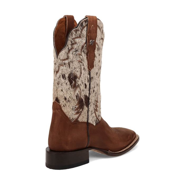 Dan Post Womens Clarabelle Brown/White Hair-On Cowhide Cowboy Boots