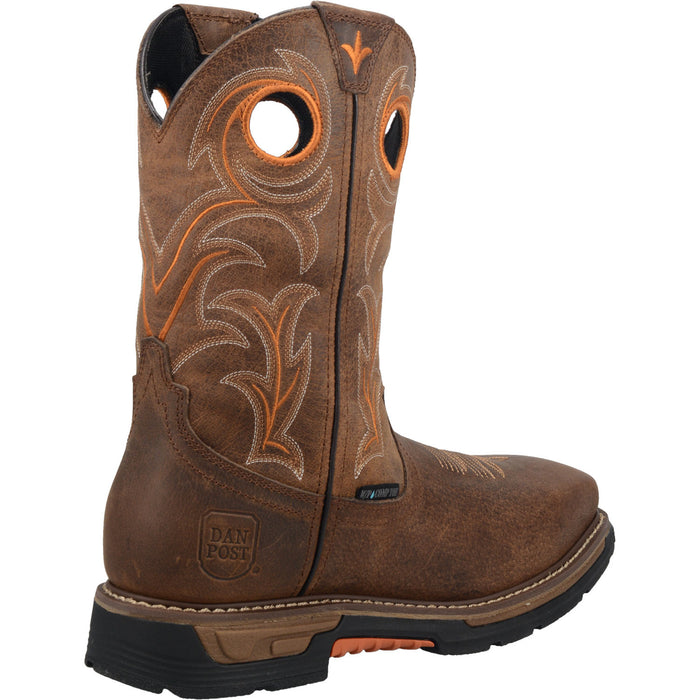 Dan Post Mens Brown Storms Eye 11in Waterproof Cowboy Boots Leather