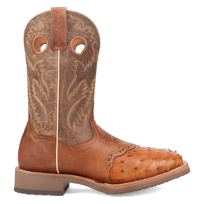 Dan Post Mens Martel Brown Full Quill Ostrich Cowboy Boots