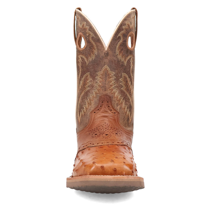 Dan Post Mens Martel Brown Full Quill Ostrich Cowboy Boots