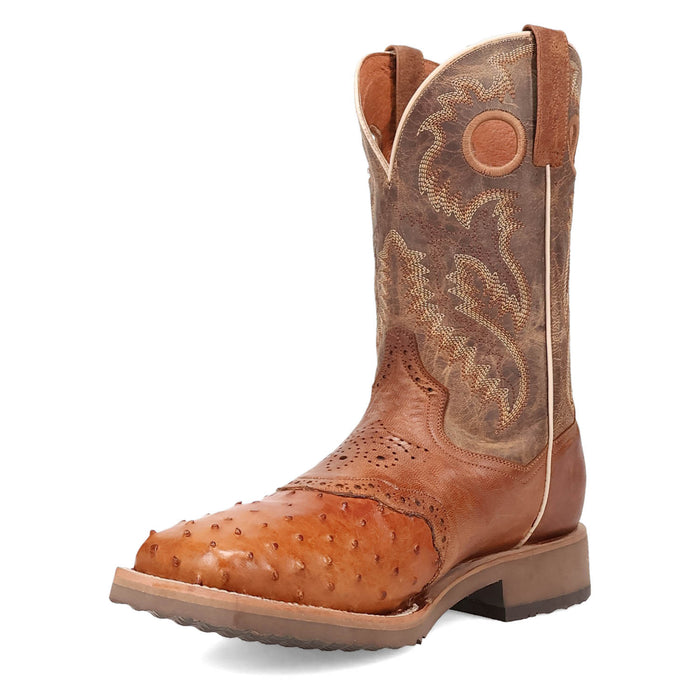 Dan Post Mens Martel Brown Full Quill Ostrich Cowboy Boots