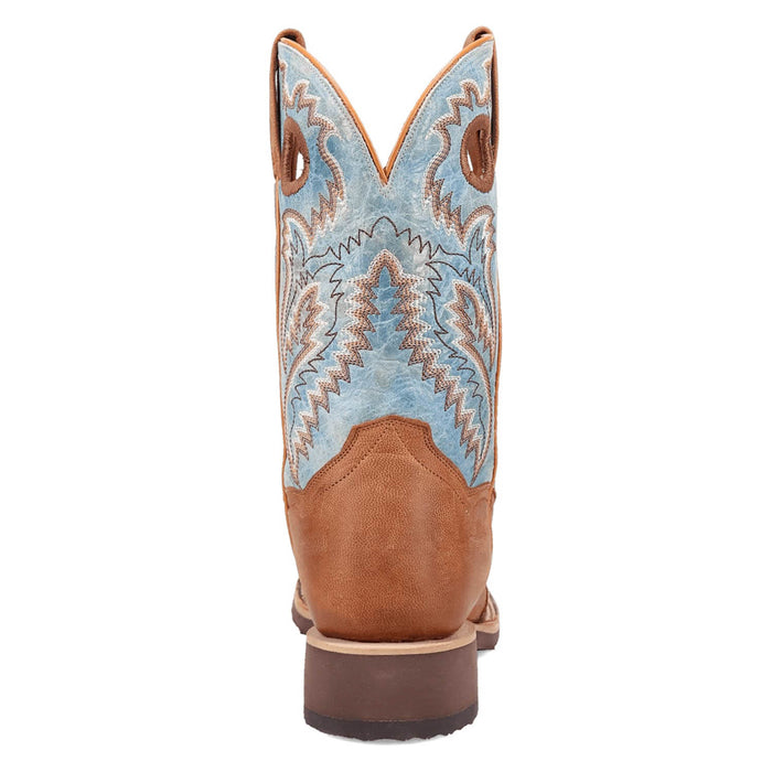 Dan Post Mens Martel Brown/Blue Full Quill Ostrich Cowboy Boots