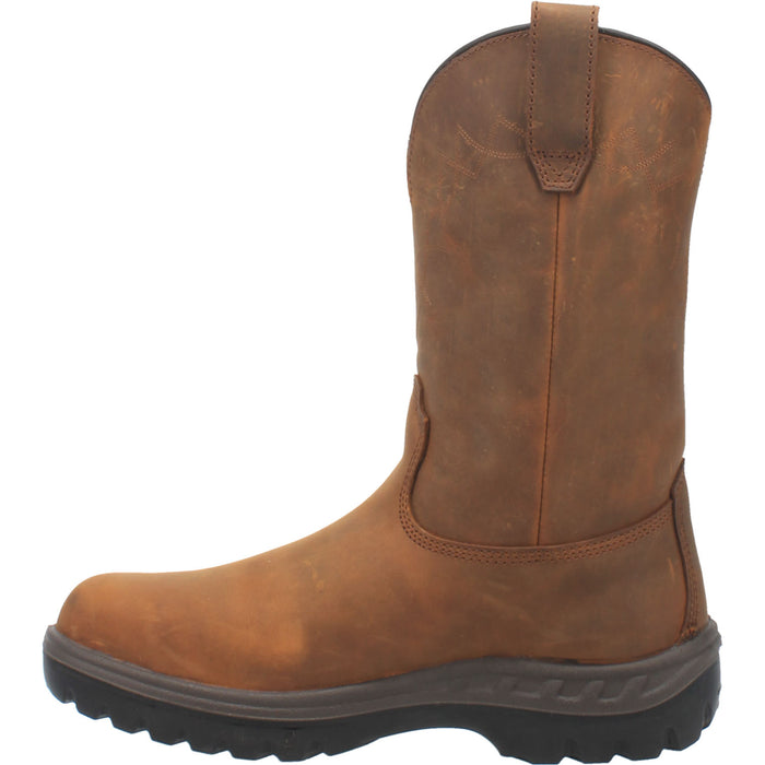 Dan Post Mens Tan Work Boots Leather Steel Toe