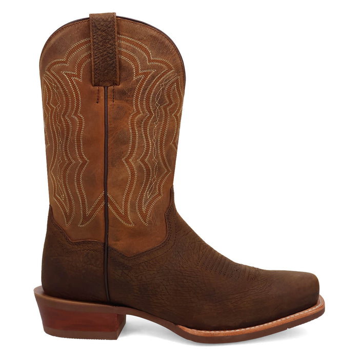 Dan Post Mens Creed Chocolate/Tan Leather Cowboy Boots