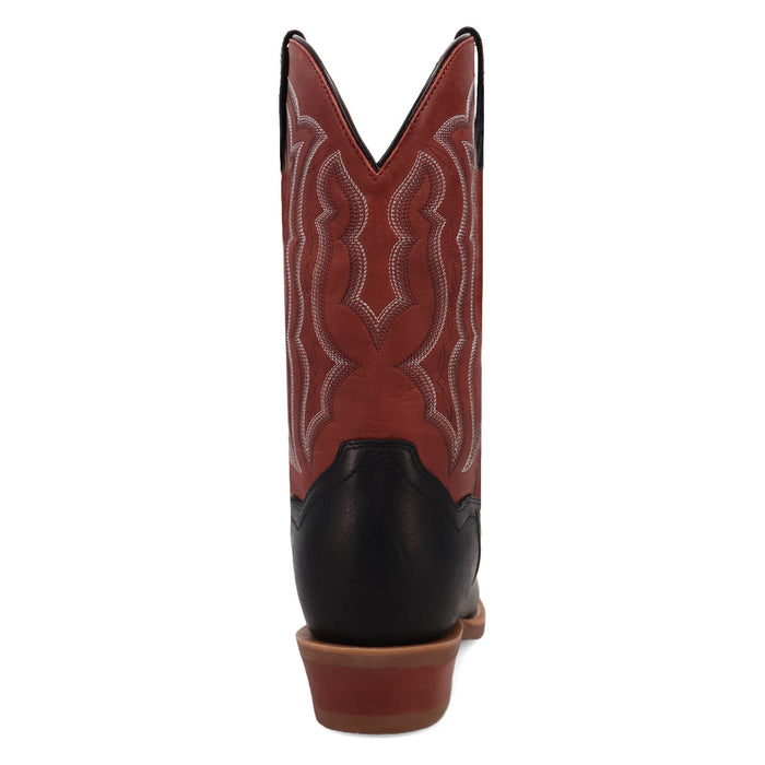 Dan Post Mens Creed Black/Red Leather Cowboy Boots